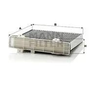 Cabin filter behind the glove compartment Activated Carbon Filter CUK 2230/1