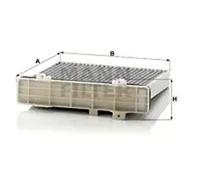 Cabin filter behind the glove compartment Activated Carbon Filter CUK 2230