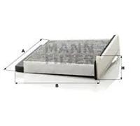 Cabin filter behind the glove compartment Activated Carbon Filter CUK 2231