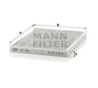 Cabin filter behind the glove compartment Activated Carbon Filter CUK 2243