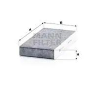 Cabin filter behind the glove compartment Activated Carbon Filter CUK 2327-2