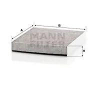 Cabin filter behind the glove compartment Activated Carbon Filter CUK 2442