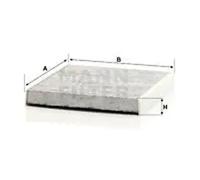 MANN-FILTER CUK 26 009 Cabin Air Filter - Pollen Filter with Activated Carbon - for Cars + Transporters