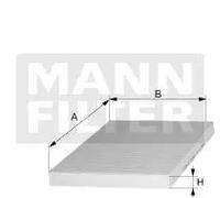 MANN Filter CUK26019 Cabin Air Filter 28mm Height Fits Hyundai Nexo Sonata