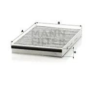 Cabin filter behind the glove compartment Activated Carbon Filter CUK 3054