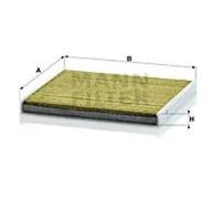 Cabin filter behind the glove compartment FP 1828 MANN-FILTER for TOYOTA SUBARU