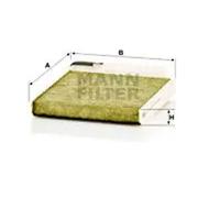Cabin filter behind the glove compartment FP 1829 MANN-FILTER for DACIA RENAULT