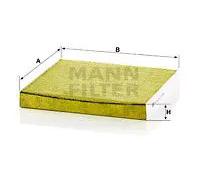 Cabin filter behind the glove compartment FP 2358 MANN-FILTER for HONDA