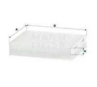 Cabin filter behind the glove compartment Particulate Filter CU 17 001