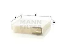 Cabin filter behind the glove compartment Particulate Filter CU 1829 MANN-FILTER