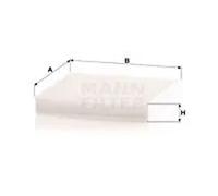 Cabin filter behind the glove compartment Particulate Filter CU 1919 MANN-FILTER