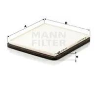 Cabin filter behind the glove compartment Particulate Filter CU 20 010