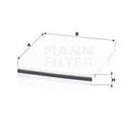 Cabin filter behind the glove compartment Particulate Filter CU 22 003