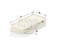 Cabin filter behind the glove compartment Particulate Filter CU 22 009-2