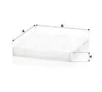 Cabin filter behind the glove compartment Particulate Filter CU 22 023