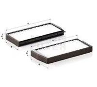 Cabin filter behind the glove compartment Particulate Filter CU 24 000-2