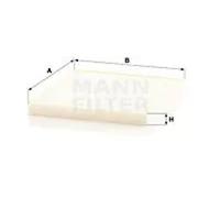 Cabin filter behind the glove compartment Particulate Filter CU 24 008