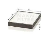 Cabin filter behind the glove compartment Particulate Filter CU 2513 MANN-FILTER
