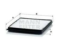 Cabin filter behind the glove compartment Particulate Filter CU 2516 MANN-FILTER