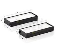 MANN-FILTER CU 2542-2 Cabin Air Filter (set of 2) - for Cars + Transporters