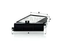 Cabin filter behind the glove compartment Particulate Filter CU 2709 MANN-FILTER