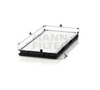 Cabin filter behind the glove compartment Particulate Filter CU 3338 MANN-FILTER