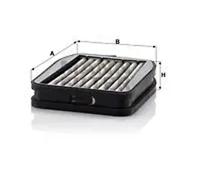 Cabin filter below the glove compartment Activated Carbon Filter CUK 18 000-2