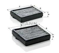 Cabin filter below the glove compartment Activated Carbon Filter CUK 20 000-2