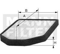 Cabin filter below the glove compartment Activated Carbon Filter CUK 2241-2