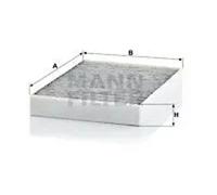 Cabin filter below the glove compartment Activated Carbon Filter CUK 23 014-2