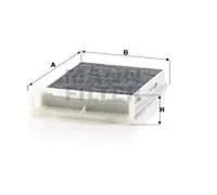 MANN-FILTER CUK 2317 Cabin Air Filter - Pollen Filter with Activated Carbon - for Cars + Transporters