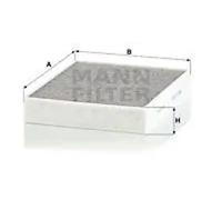 Cabin filter below the glove compartment Activated Carbon Filter CUK 25 001