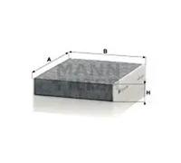Cabin filter below the glove compartment Activated Carbon Filter CUK 25 006