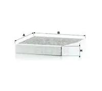 Cabin filter below the glove compartment Activated Carbon Filter CUK 26 007