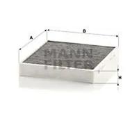 MANN Cabin Air Filter 254mm Length Fits VW Polo 1.2 TSI 1.2 TSI 16V 1.4 Bi-Fuel