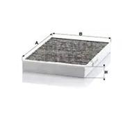 Cabin filter below the glove compartment Activated Carbon Filter CUK 2722-2