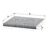 Cabin filter below the glove compartment Activated Carbon Filter CUK 29 001