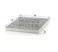 Cabin filter below the glove compartment Activated Carbon Filter CUK 3142