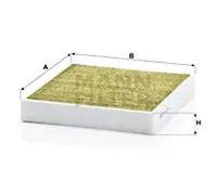 Cabin filter below the glove compartment Activated Carbon Filter with polyphenol