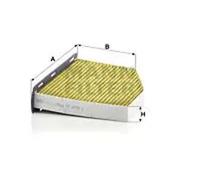 Cabin filter below the glove compartment Activated Carbon Filter with polyphenol