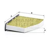 Cabin filter below the glove compartment Activated Carbon Filter with polyphenol