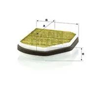 Cabin filter below the glove compartment Activated Carbon Filter with polyphenol