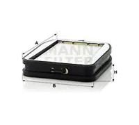 Cabin filter below the glove compartment Particulate Filter CU 18 000-2