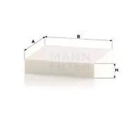 Cabin filter below the glove compartment Particulate Filter CU 1830 MANN-FILTER