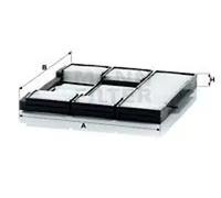 Cabin filter below the glove compartment Particulate Filter CU 2015 MANN-FILTER
