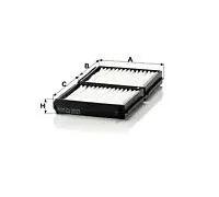Cabin filter below the glove compartment Particulate Filter CU 2033-2 for MAZDA