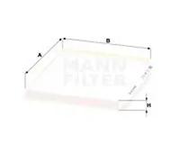 Cabin filter below the glove compartment Particulate Filter CU 24 013 for KIA