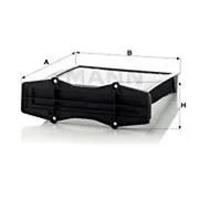 Cabin filter below the glove compartment Particulate Filter CU 2423 MANN-FILTER