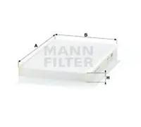Cabin filter below the glove compartment Particulate Filter CU 2629 MANN-FILTER