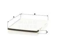 Cabin filter below the glove compartment Particulate Filter CU 2630 MANN-FILTER